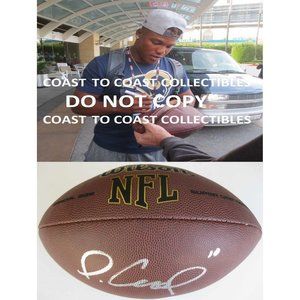 PHAROH COOPER,LA RAMS,SOUTH CAROLINA,SIGNED,AUTOGRAPHED,NFL FOOTBALL,COA,PROOF